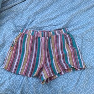 Colorful striped shorts